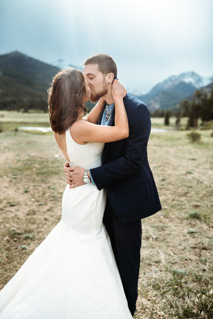 Elopement photo in the mountains